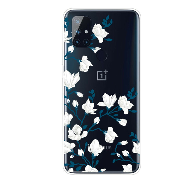 OnePlus North N10 Case Valkoiset kukat