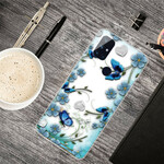 OnePlus North N10 Clear Case Perhoset ja kukat Retro