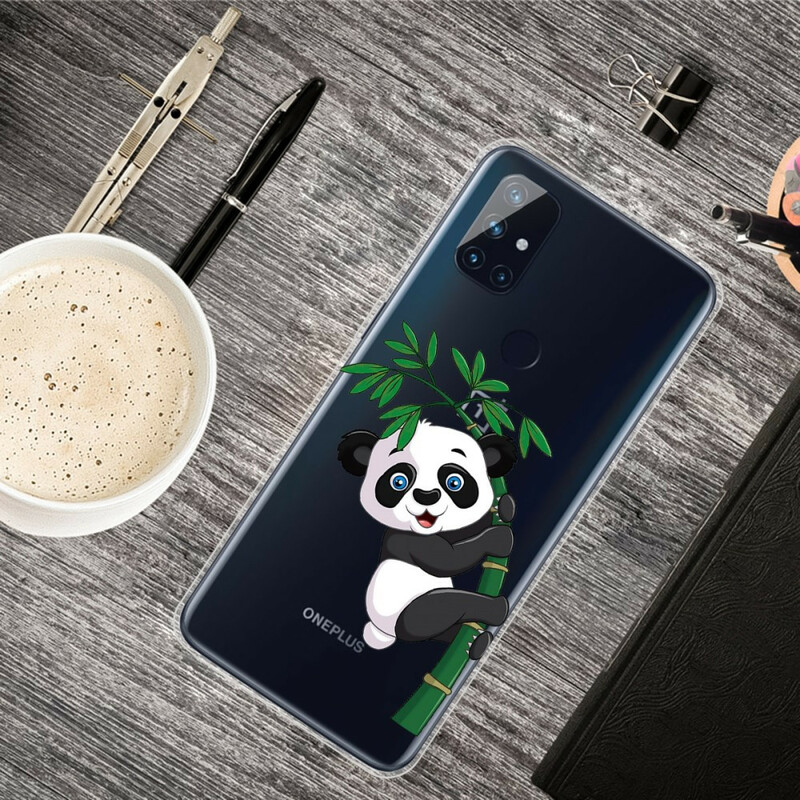 OnePlus North N10 Läpinäkyvä Panda Case Bambu