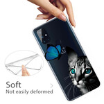 OnePlus North N10 Kissa ja perhonen Case