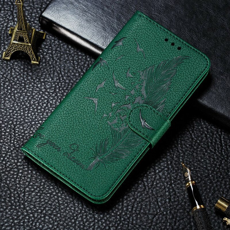 Samsung Galaxy A20s keinonahkainen kotelo Live Your Dream