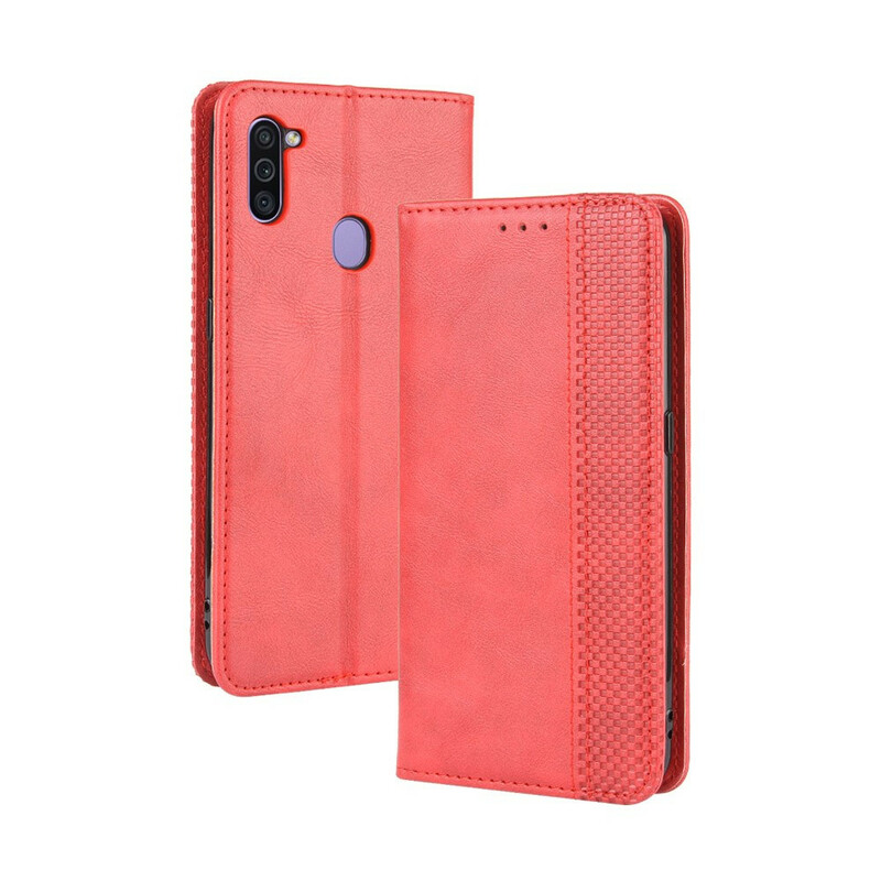Flip Cover Samsung Galaxy M11 Nahkatehoste Vintage Tyylikäs