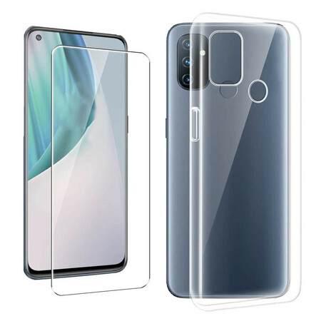 OnePlus Nord N100 Case Combo Kotelo ja karkaistu lasi näyttö