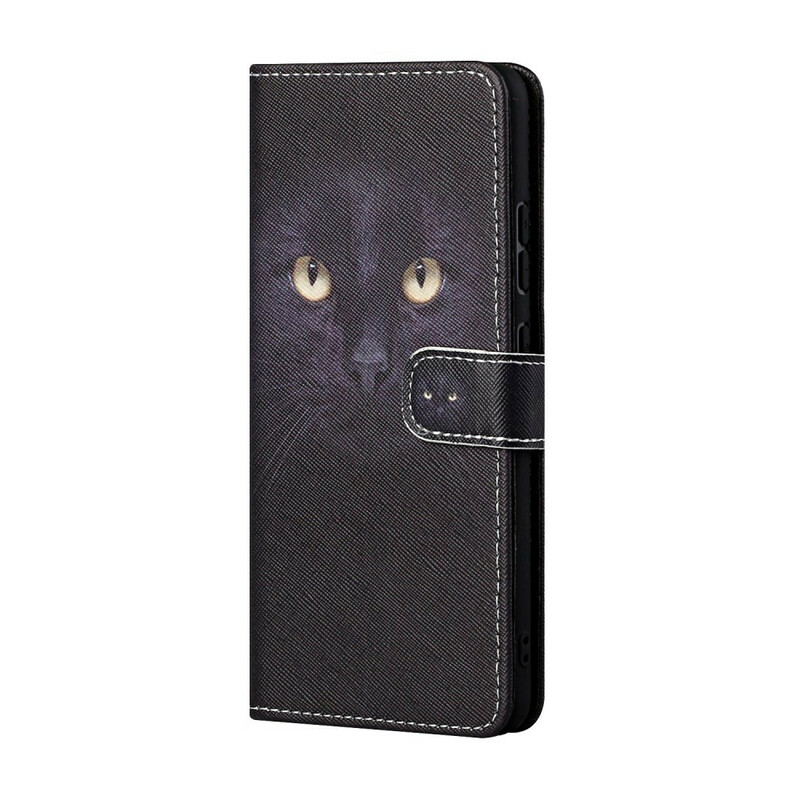 Huawei P Smart 2021 Musta Cat Eye Case hihnalla