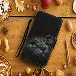 Kotelo Huawei P Smart 2021 Vihreäsilmäinen kissa hihnan kanssa