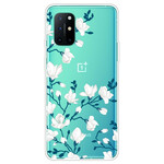 OnePlus 8T Kotelo Valkoiset kukat