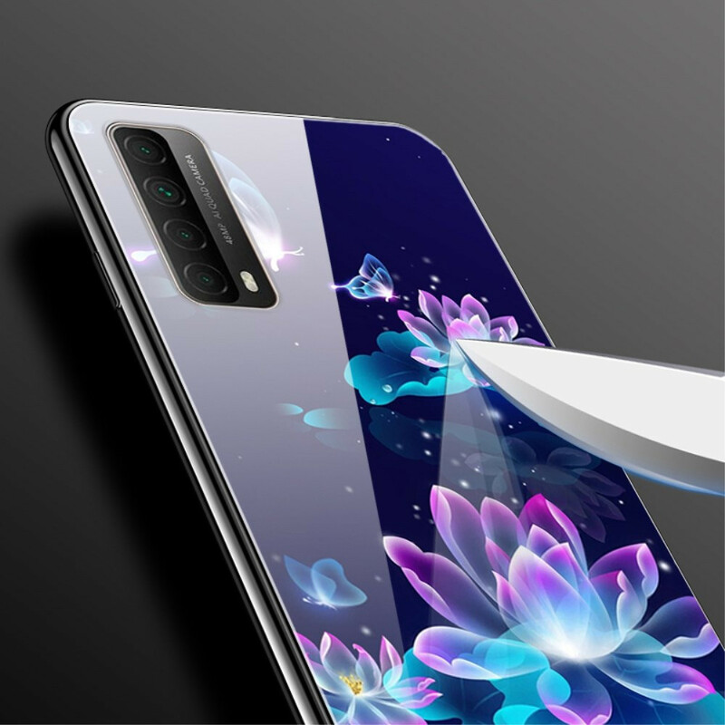Huawei P Smart 2021 Asia karkaistu lasi Fancy kukkia