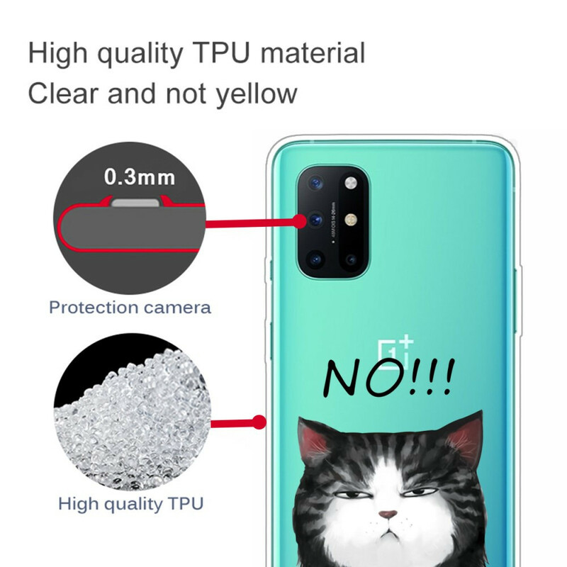 OnePlus 8T Case Kissa, joka sanoo ei