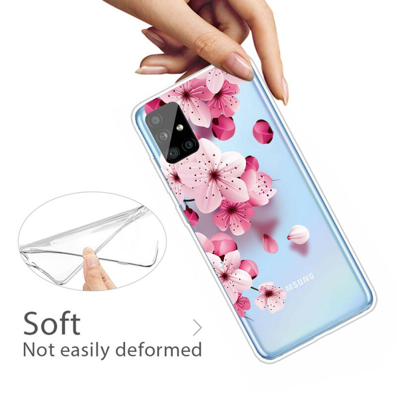 Samsung Galaxy A51 Pieni vaaleanpunaiset kukat Kotelo