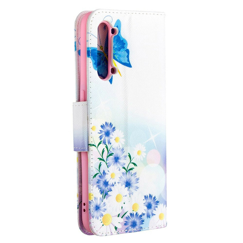 Oppo Find X2 Lite Case maalattu perhosia ja kukkia