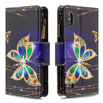 Samsung Galaxy A10 vetoketjullinen tasku Royal Butterfly asia