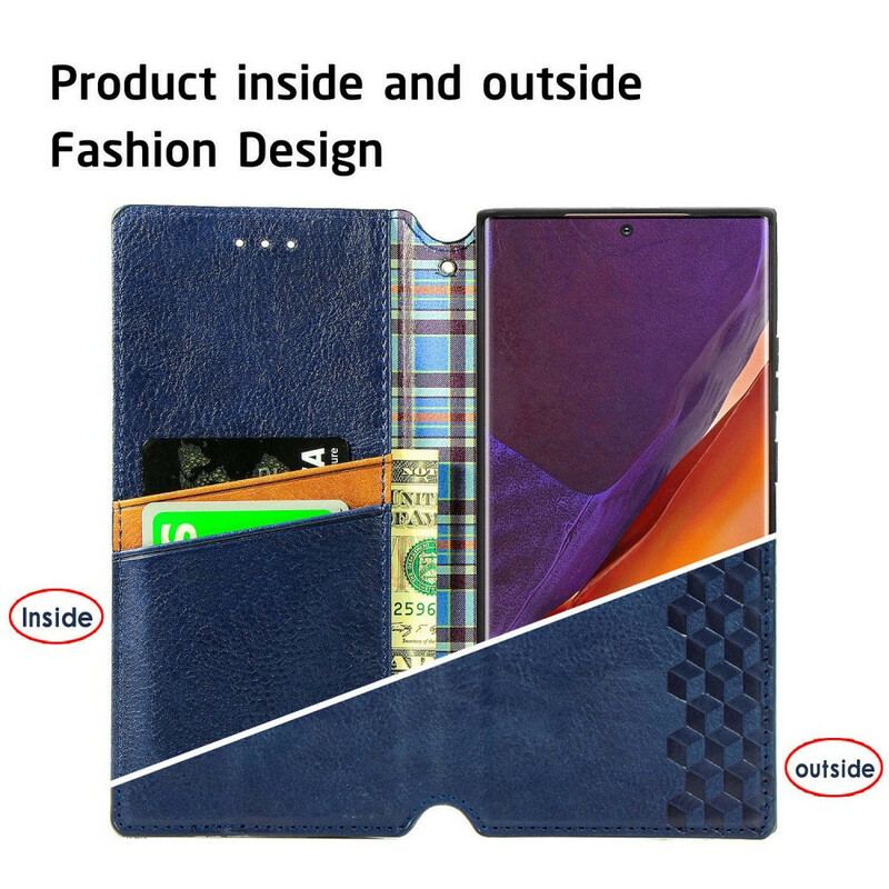 Flip Cover Samsung Galaxy Note 20 Ultra nahkainen nauha Diamond Effect