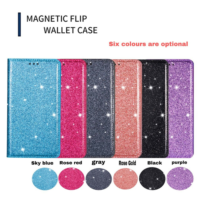 Flip Cover Samsung Galaxy A31 tyyli Glitter