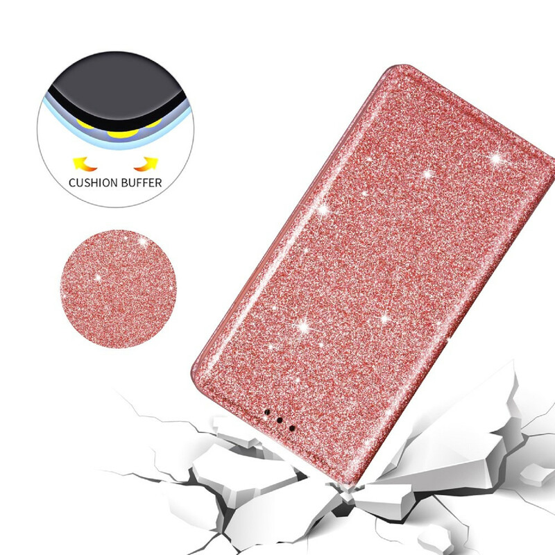 Flip Cover Samsung Galaxy A31 tyyli Glitter