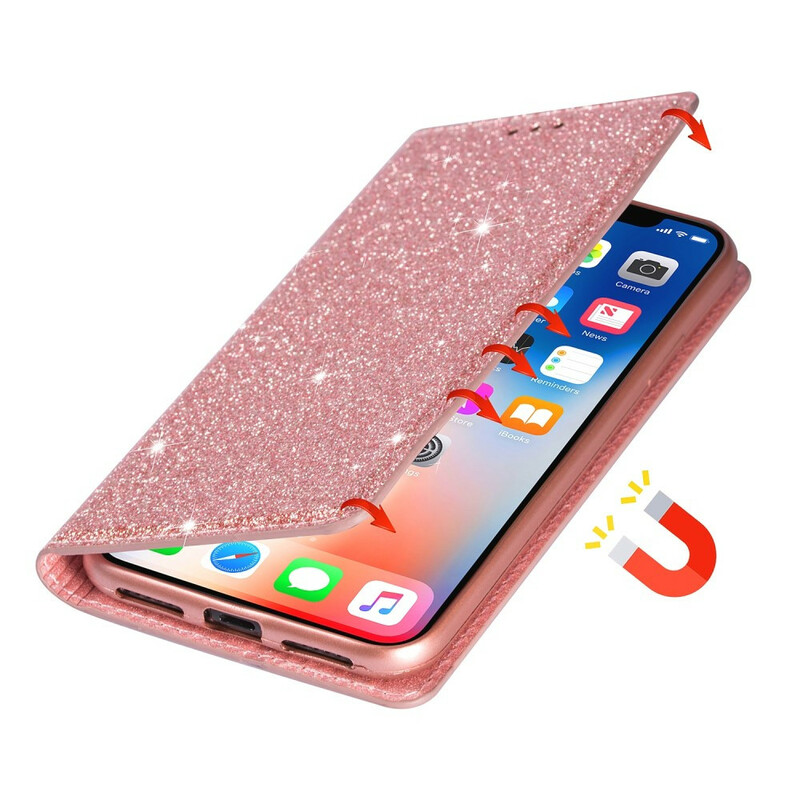 Flip Cover Samsung Galaxy A31 tyyli Glitter