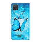 Samsung Galaxy A12 Case Flying Blue Perhoset