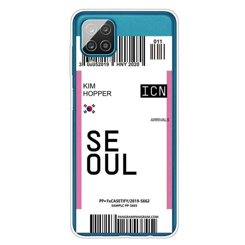 Samsung Galaxy A12 boarding pass to Seoul Case