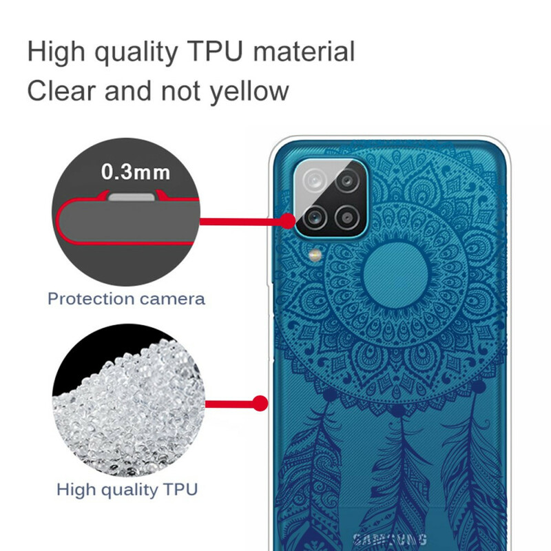 Samsung Galaxy A12 Mandala Floral Case ainutlaatuinen