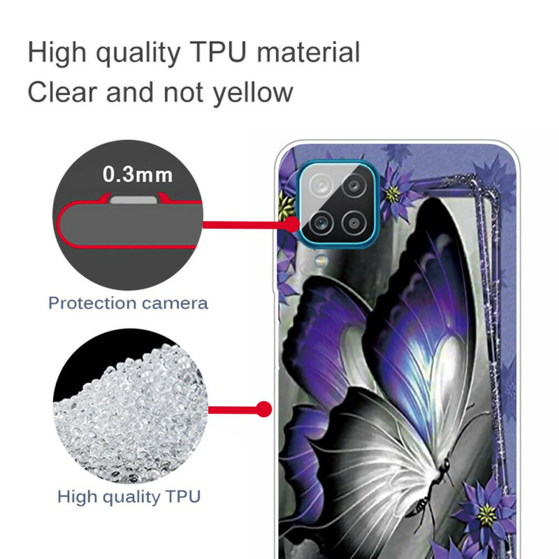 Samsung Galaxy A12 Butterfly Case Royal