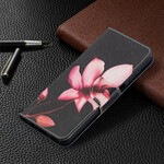 Samsung Galaxy A12 Kotelo vaaleanpunainen kukka