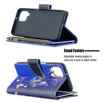 Samsung Galaxy A12 vetoketjullinen tasku perhoset asia