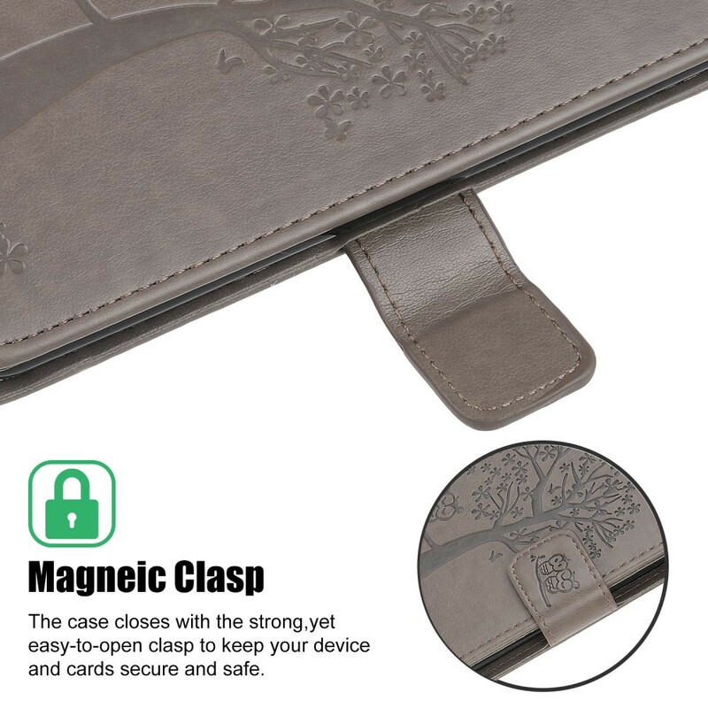 Samsung Galaxy A12 Puu ja pöllö hihna tapauksessa