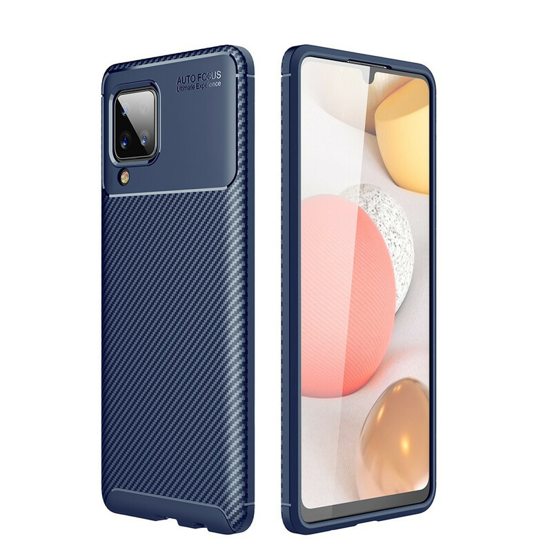 Samsung Galaxy A12 Hiilikuitu Texture Case Joustava