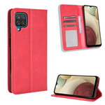 Flip Cover Samsung Galaxy A12 Nahkatehoste Vintage Tyylikäs