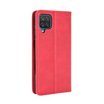 Flip Cover Samsung Galaxy A12 Nahkatehoste Vintage Tyylikäs