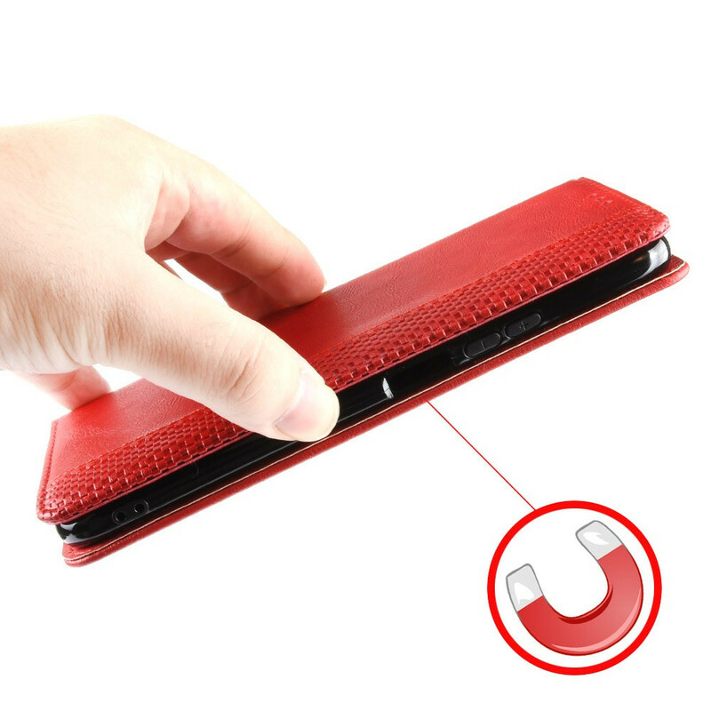 Flip Cover Samsung Galaxy A12 Nahkatehoste Vintage Tyylikäs