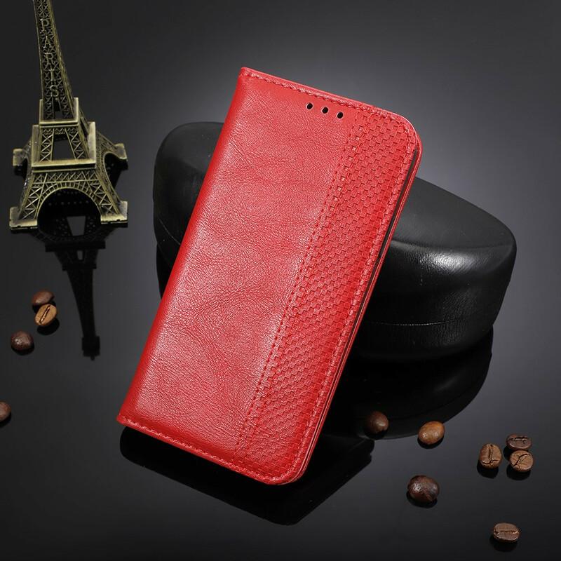 Flip Cover Samsung Galaxy A12 Nahkatehoste Vintage Tyylikäs