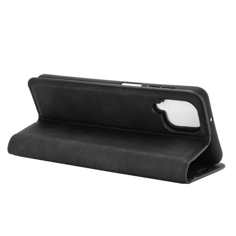 Flip Cover Samsung Galaxy A12 Pehmeä nahka Effect Flip Cover Samsung Galaxy A12 Pehmeä nahka Effect