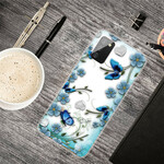 Samsung Galaxy A02s Clear Case Perhoset ja kukat Retro