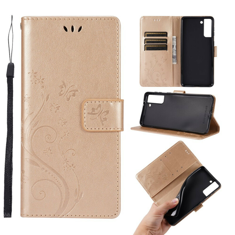 Samsug Galaxy S21 Plus 5G Case Perhosia tuulessa