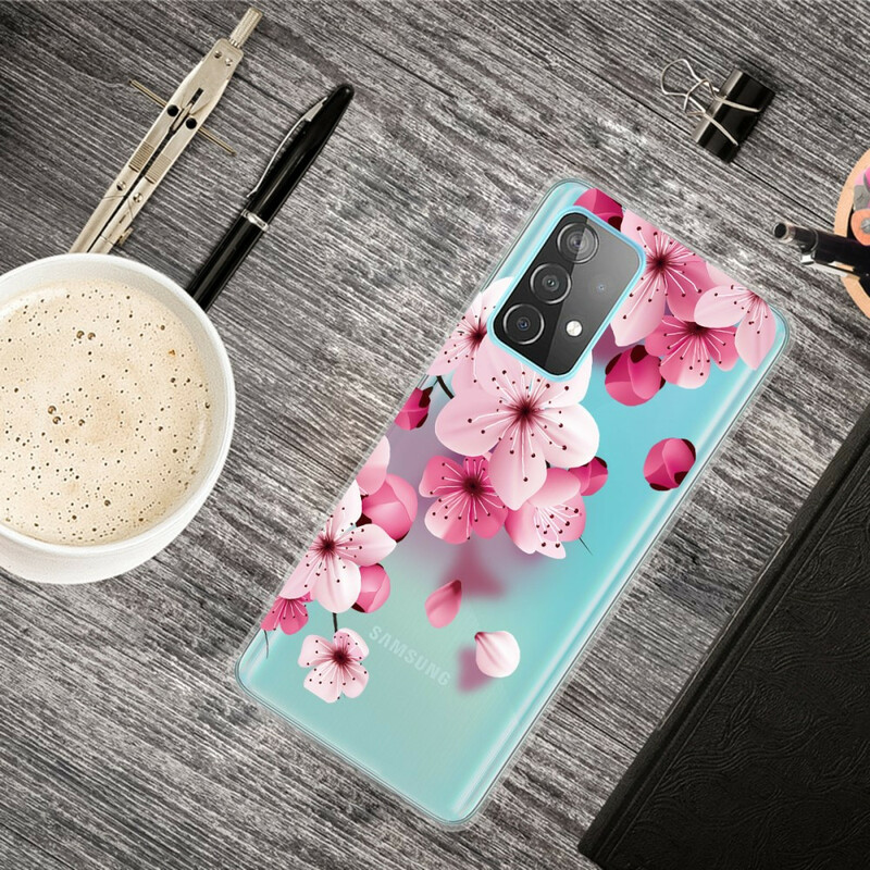 Samsung Galaxy A72 5G Case Pieni vaaleanpunaiset kukat