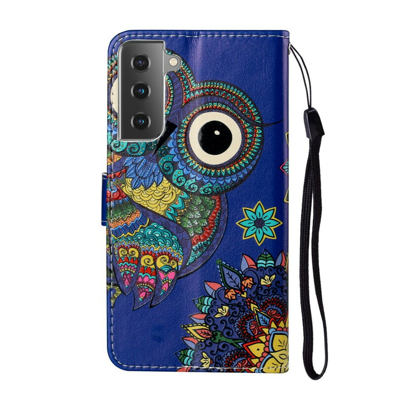 Samsung Galaxy S21 Plus 5G Pöllö Kotelo Mandala