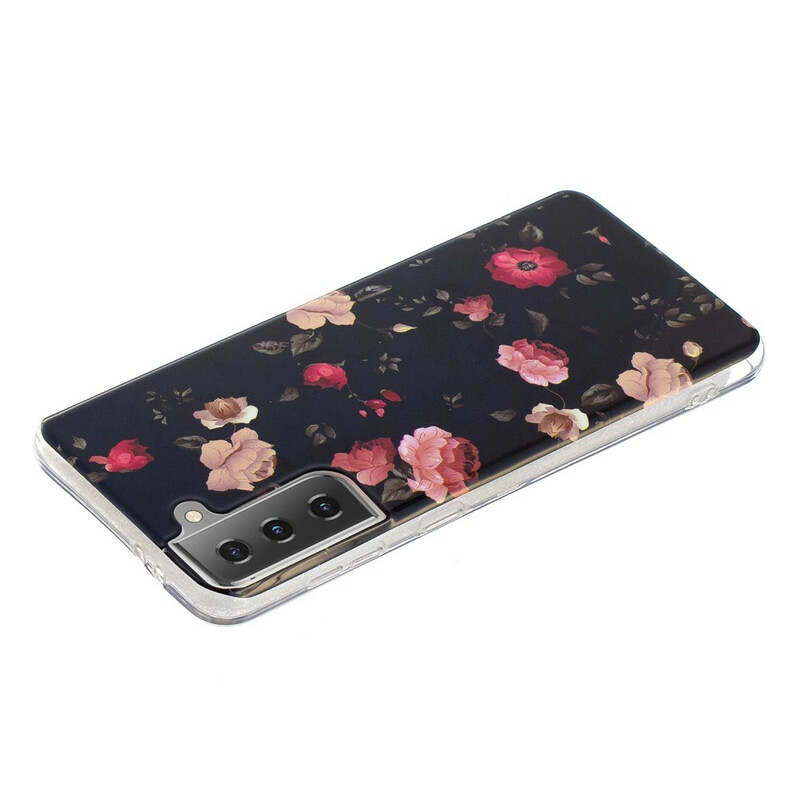 Samsung Galaxy S21 5G Kotelo Floralies Series fluoresoiva