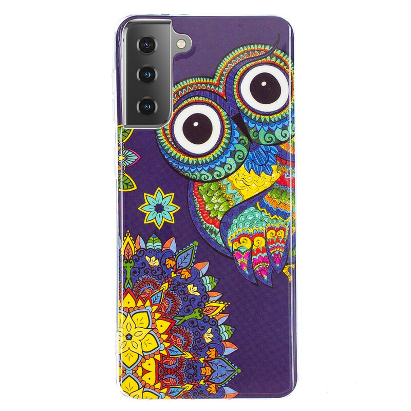 Samsung Galaxy S21 5G Pöllö tapauksessa fluoresoiva Mandala