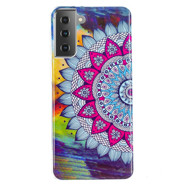 Samsung Galaxy S21 5G Mandala Mandala värikäs fluoresoiva asia