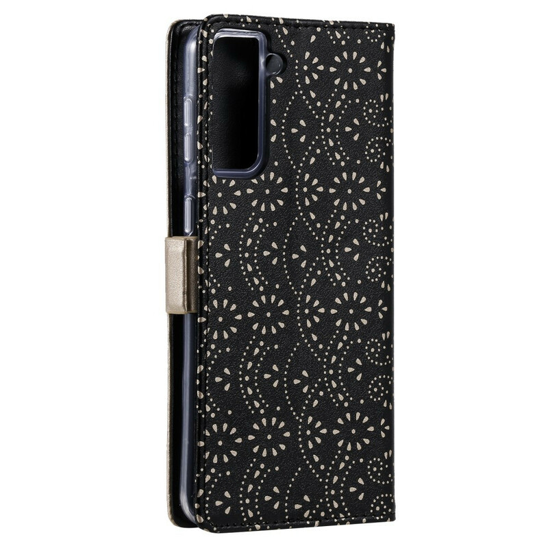 Samsung Galaxy S21 5G Lace lompakko kotelo hihnalla