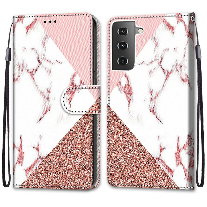 Samsung Galaxy S21 5G Triangle Marble Glitter Case Samsung Galaxy S21 5G Triangle Marble Glitter Case