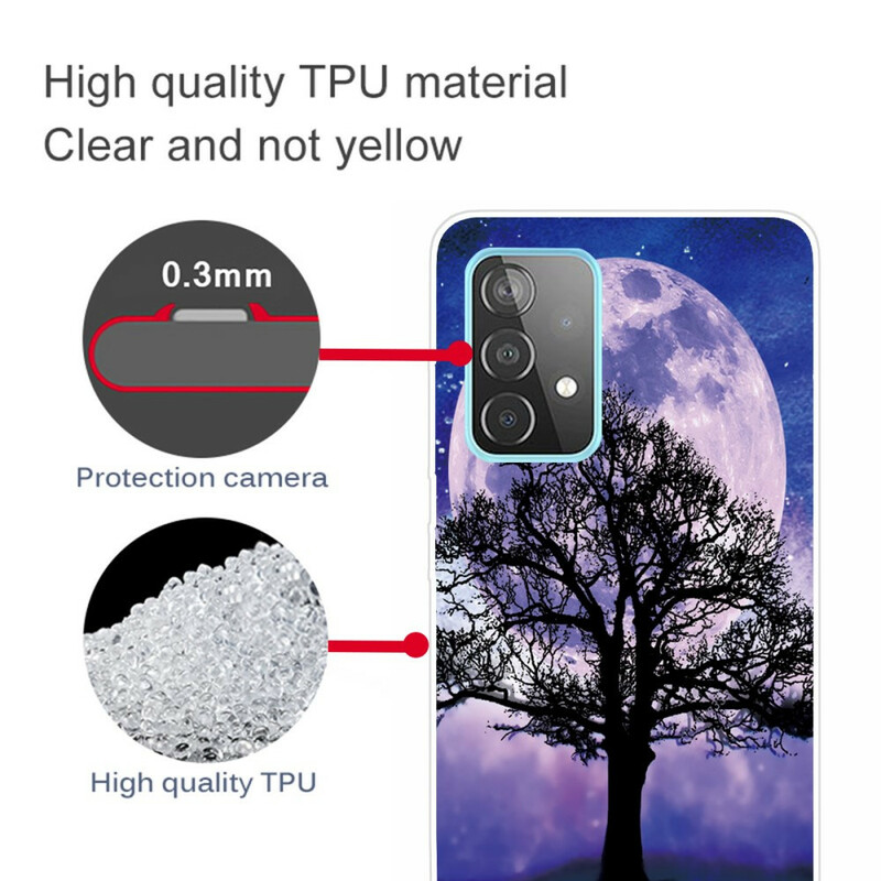 Samsung Galaxy A72 5G puu ja kuu kotelo