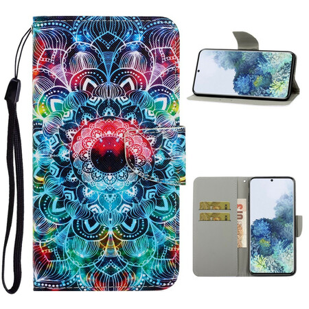 Samsung Galaxy S21 5G 5G Flashy Mandala hihna tapauksessa