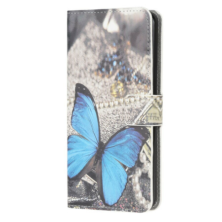 Samsung Galaxy A52 5G Butterfly Case Sininen