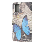 Samsung Galaxy A52 5G Butterfly Case Sininen