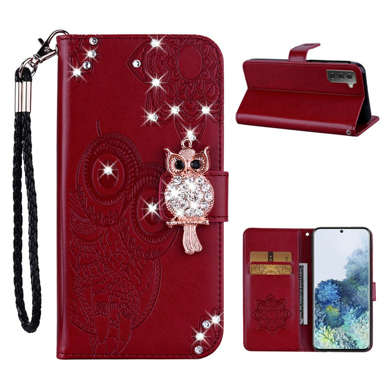 Samsung Galaxy S21 5G Case Mandala Pöllö ja Charm